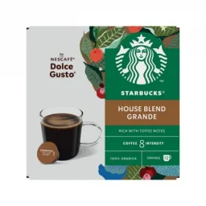Café House Blend Grande en Cápsulas Starbucks Compatible con Dolce Gusto 12 Unidades de 10 G.