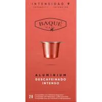 Café Descafeinado Intenso Compat. Nespresso Baqué, Caja 20 Uds