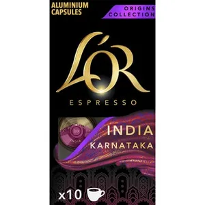 Café Karnataka India Origins Collection Compatibles con Máquinas Nespresso L'or Espresso