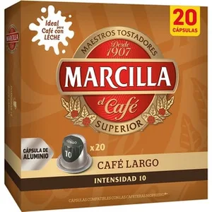 Café Largo Intensidad 10 Compatibles con Máquinas Nespresso Marcilla 0.1 KG