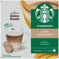 Café Late Machiatto Comp. Dolce Gusto Starbucks, Caja 12 Uds