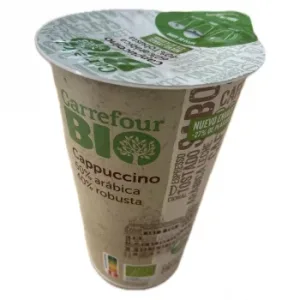 Café Latte Cappuccino Ecológico Carrefour Bio sin Gluten 230 Ml.