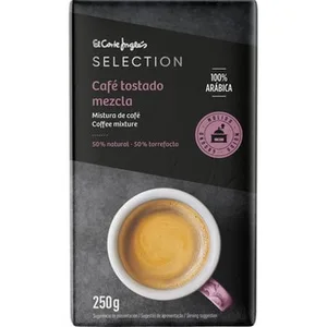 Café Molido Mezcla 50% Natural y 50% Torrefacto 100% Arábica  el Corte Ingles Selection 250 G