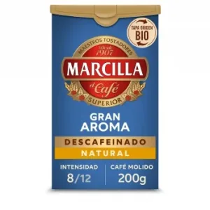 Café Molido Natural Descafeinado Gran Aroma Marcilla 200 G.