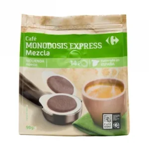 Café Monodosis Mezcla Express Carrefour 14 Unidades de 7 G.