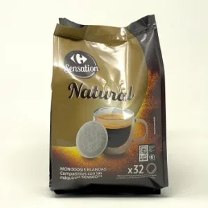 Café Monodosis Natural Carrefour Sensation Compatible con Senseo 32 Unidades de 7 G.