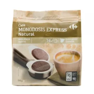Café Monodosis Natural Express Carrefour 14 Unidades de 7 G.