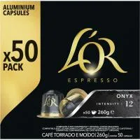 Café Onyx Compatible con Nespresso L'or, Caja 50 Uds