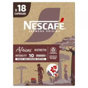 Café Ristrettro Africas en Cápsulas Nescafé Compatible con Nespresso 18 Ud.