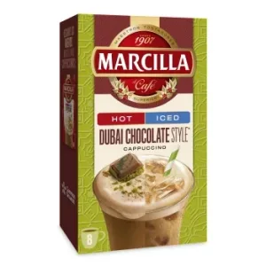 Café Soluble Cappuccino Estilo Dubai en Sobres Marcilla 8 Ud.