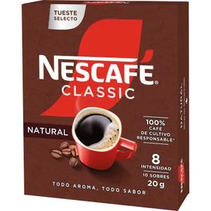 Café Soluble Natural 10 Sobres 20 Gr