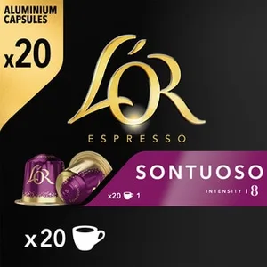 Café Sontuoso Intensidad 8 Compatibles con Máquinas Nespresso L'or Espresso