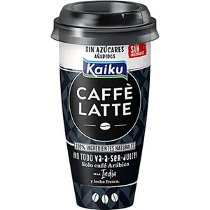 Caffé Latte Bebida Láctea de Café Arábica Intenso con Leche Fresca Desnatada sin Azúcares Añadidos sin Gluten sin Lactosa Kaiku