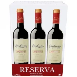 Caja de 6 Botella de Vino Tinto Reserva Faustino Rivero Ulecia D.o. Utiel-requena 75 Cl.