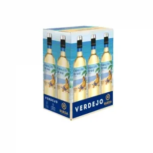 Caja de 6 Botellas de Vino Blanco Verdejo Caballito de Mar D.o. Rueda 75 Cl.