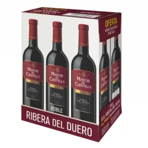 Caja de 6 Botellas de Vino Tinto Roble Mayor de Castilla D.o. Ribera del Duero 75 Cl.