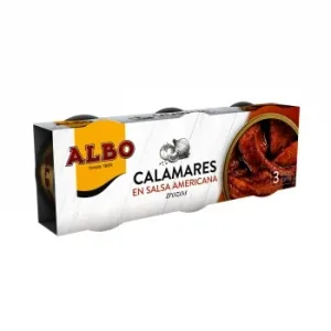 Calamares en Salsa Americana Albo Pack de 3 Unidades de 50 G.