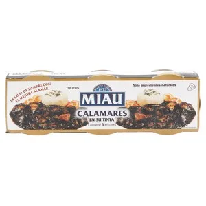 Miau Calamares en Su Tinta (trozos) 3 X 51 G. 153 G