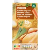 Caldo 19 % de Pollo Eroski, Brik 1 Litro