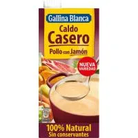 Caldo Casero de Pollo con Jamón Gallina Blanca, Brik 1 Litro