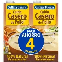Caldo Casero de Pollo Gallina Blanca, Pack 4x1 Litro