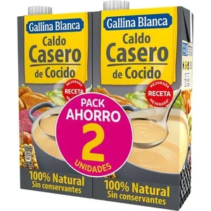 Caldo de Cocido Casero 100% Natural  Gallina Blanca 1 L