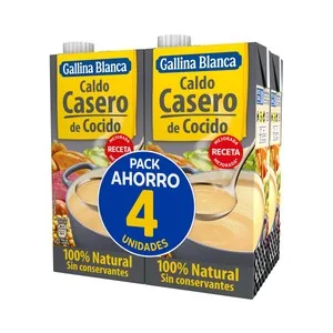 Gallina Blanca Caldo de Cocido 4 Uds. 1 L. 4000 ML