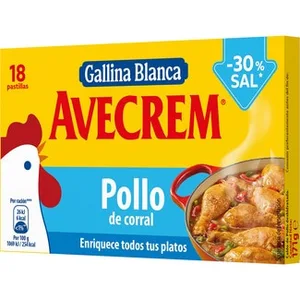 Caldo de Pollo -30% de Sal 18 Pastillas  Avecrem 171 G