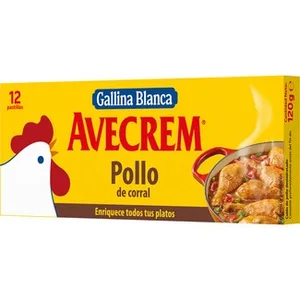 Caldo de Pollo bajo en Grasa y sin Gluten 12 Pastillas  Avecrem 126 G