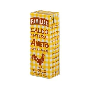 Aneto Caldo de Pollo de Corral con Verduras Natural Brik de 1,5 L. 1500 ML