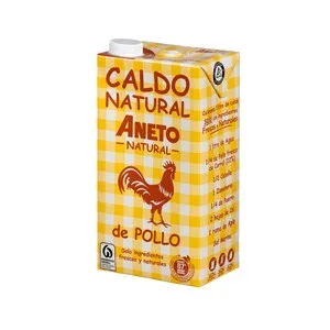 Caldo de Pollo de Corral con Verduras Natural Aneto Brik de 1 L. 1000 ML