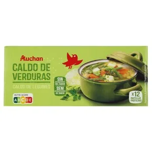Producto Alcampo Caldo de Verduras 12 Uds. 120 G.