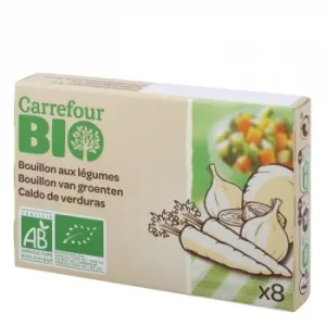 Caldo de Verduras en Pastillas Ecológico Carrefour Bio Pack de 8 Unidades de 10 G.