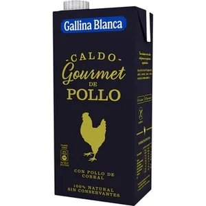 Caldo Gourmet con Pollo de Corral sin Gluten  Gallina Blanca 1 L