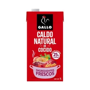 Gallo Caldo Natural de Cocido, Elaborado con Ingredientes Frescos 1 L. 1000 ML
