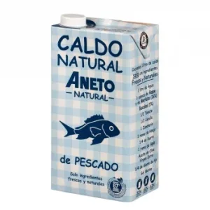 Caldo Natural de Pescado Aneto sin Gluten y sin Lactosa Brik 1 L.