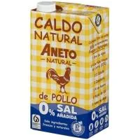 Caldo Natural de Pollo 0% Sal Aneto, Brik 1 Litro