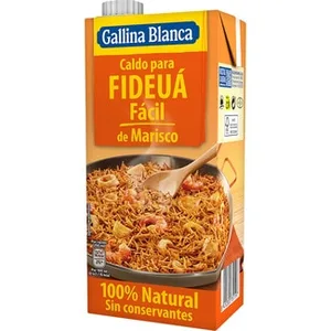 Caldo para Fideuá de Marisco Fácil sin Gluten  Gallina Blanca 1 L