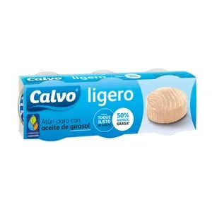 Calvo Atún Claro en Aceite de Girasol Pack de 3 Uds. de 56 G. 168 G