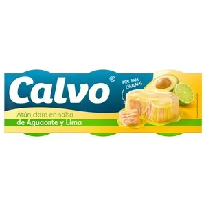 Calvo Atún Claro en Salsa de Aguacate y Lima 3x52g 156 G