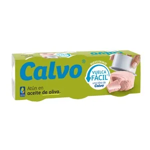Calvo Atún en Aceite de Oliva Lata Pack de 3 Uds. 52 G. 156 G