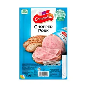 Campofrío Chopped Pork Elaborado sin Gluten y Cortado en Lonchas, Especiales para Bocadillo Campofrío 105 G. 95 G