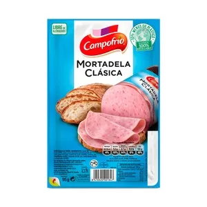 Campofrío Mortadela Clásica Elaborada sin Gluten y Cortada en Lonchas Especiales para Bocadillo Campofrío 105 G. 95 G