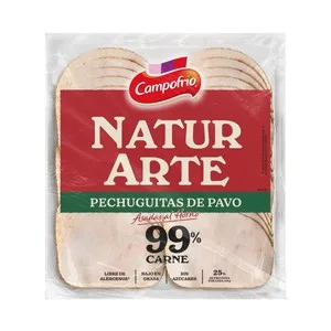 Campofrío Natuarte Pechuguitas de Pavo Asadas al Horno, Cortada en Lonchas 90 G.