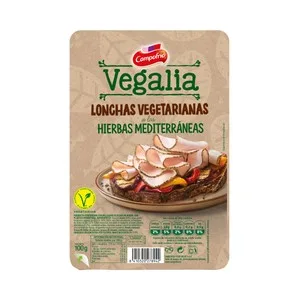 Campofrío Producto Vegetariano Cocido a Base de Clara de Huevo con Hierbas Mediterraneas Campofrío Vegalia 100 G.