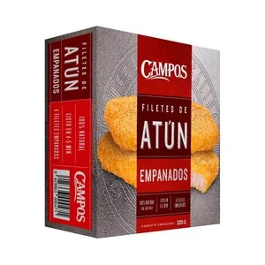 Campos Filetes de Atún Empanados 100% Naturales (sin Aditivos) 320 G.