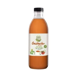 Caña Nature Gazpacho Fresco Tradicional Andaluz, 100% Natural, Elaborado sin Gluen y sin Conservantes Caña Nature 1 L. 1000 ML