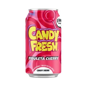 Candyfresh Bebida Refrescante con Sabor a Piruleta Cherry Lata 33cl 330 ML