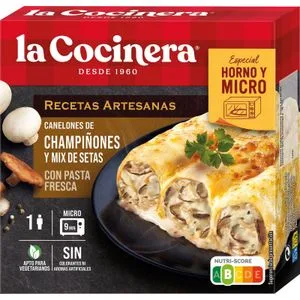 Canelones de Champiñón y Mix de Setas 280 Gr