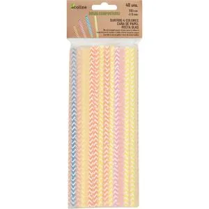 Cañita Papel Recta de 20 Cm 48 u